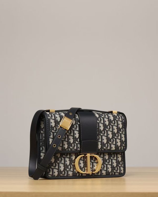 Dior 30 Montaigne in Blue Oblique Jacquard - Image 2