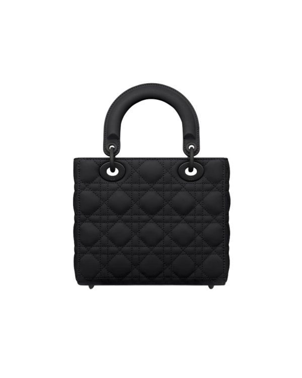Small Lady Dior Black Ultramatte Cannage Calfskin - Image 2