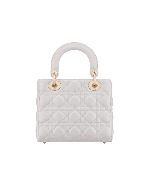 Small Lady Dior Gray Cannage Grained Calfskin - Image 2