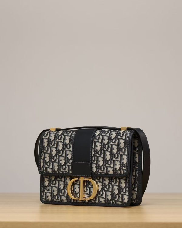Dior 30 Montaigne in Blue Oblique Jacquard - Image 3