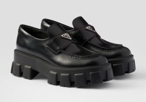 Brushed Leather Monolith Loafers