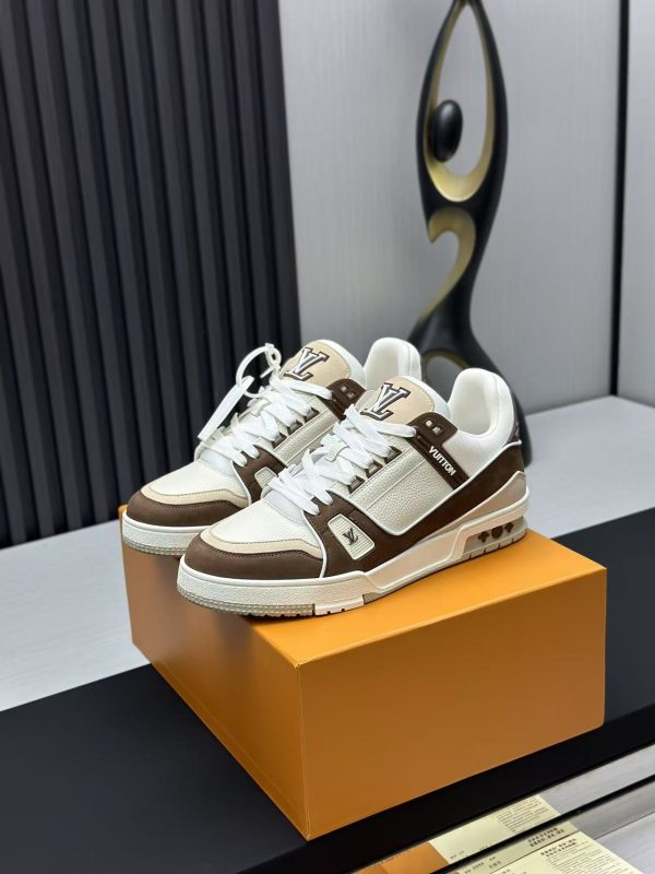 LV Trainer Sneaker Brown Beige - Image 4