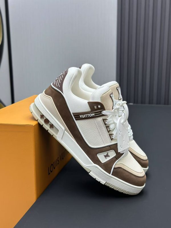 LV Trainer Sneaker Brown Beige - Image 7